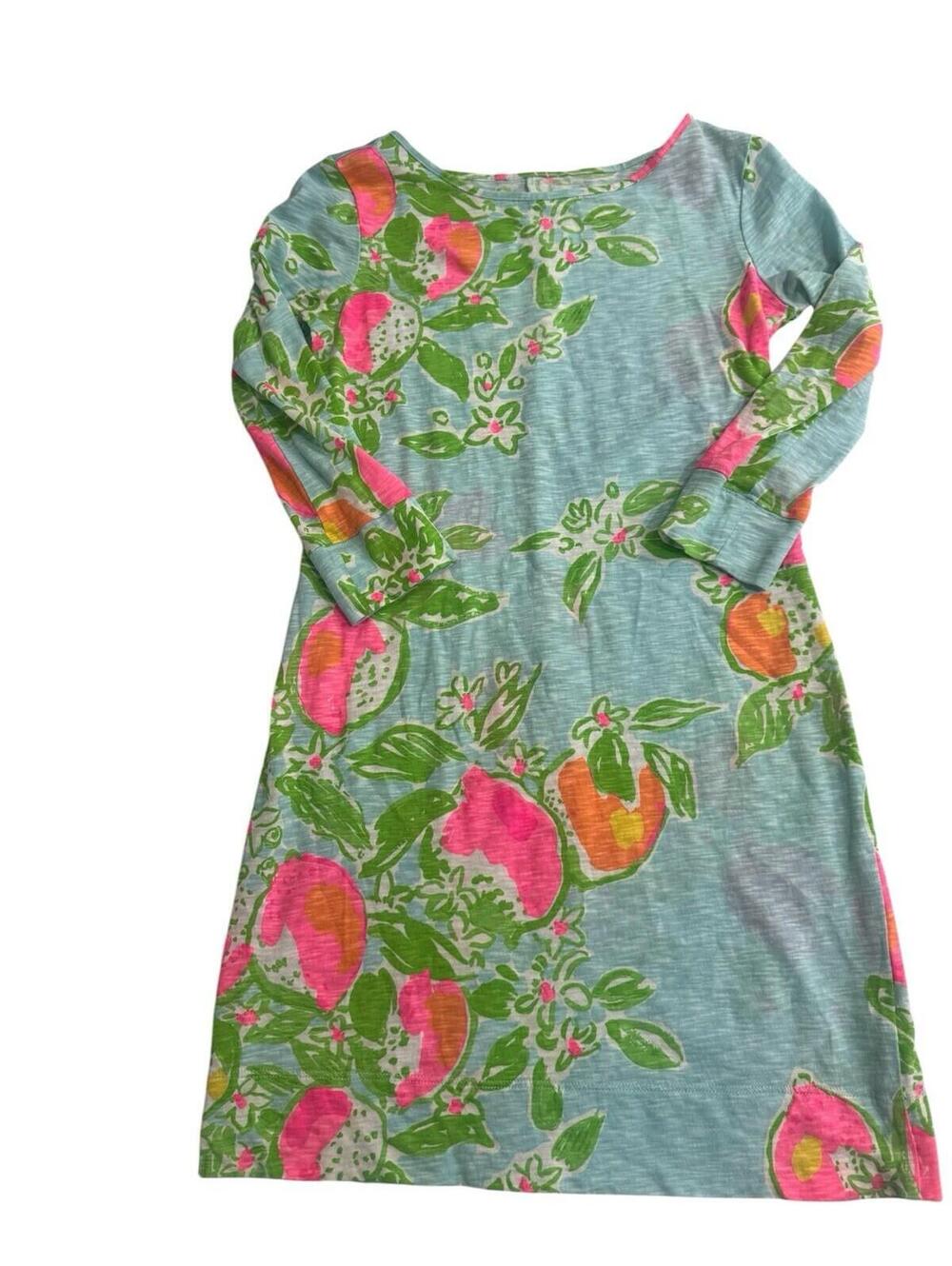 Lilly Pulitzer Marlowe Pool Blue Pink Lemonade  Dress Size XXS